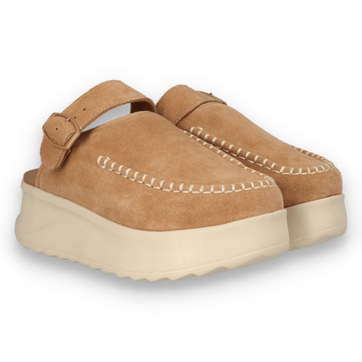 Delray Clog Suede Dames Instappers Tan