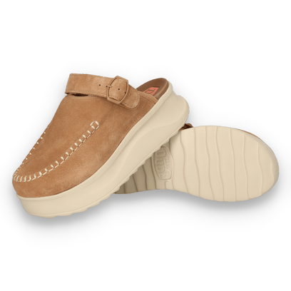Delray Clog Suede Dames Instappers Tan