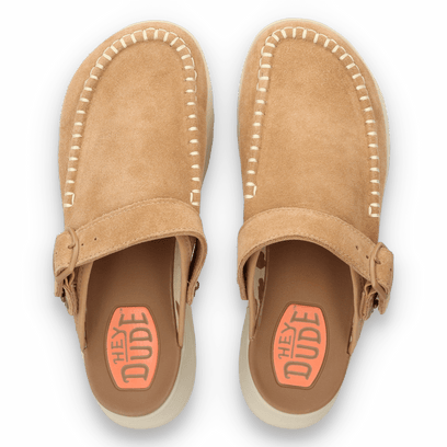 Delray Clog Suede Dames Instappers Tan