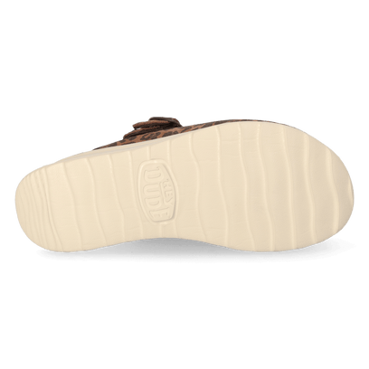 Delray Clog Suede Dames Instappers Brown Leopard