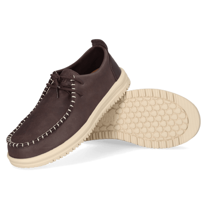 Wally NXT Moc Leather Heren Mocassins Black/Wood Ash