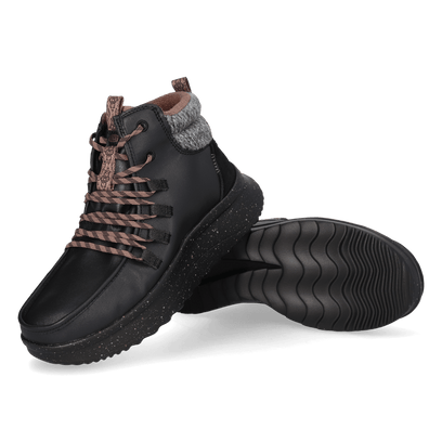 Wendy Peak Apres Coated Canvas Dames Boots Black/Black