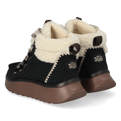 Wendy Peak Apres Suede CozStit Dames Boots Black/Tan