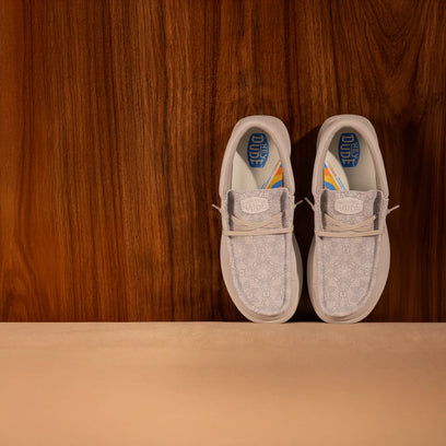 Wendy Comf Suede Lace Print Dames Instappers Lilac