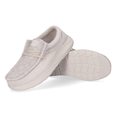 Wendy Comf Suede Lace Print Dames Instappers Lilac