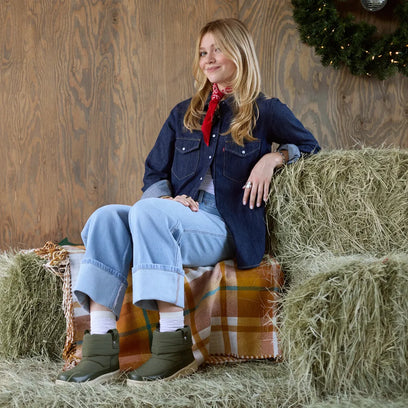 Camden Cuff Nylon Quilt Dames Boots Dark Olive