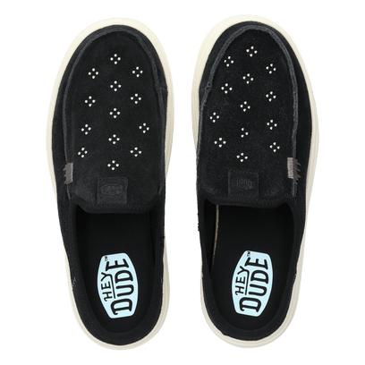 Austin Lift Suede Stud Dames Instappers Black