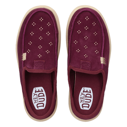 Austin Lift Suede Stud Dames Instappers Fig Purple