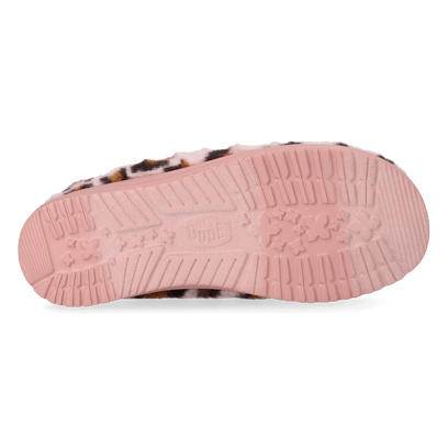 Wendy Slipper Leo Fur Dames Pantoffels Pink/Multi