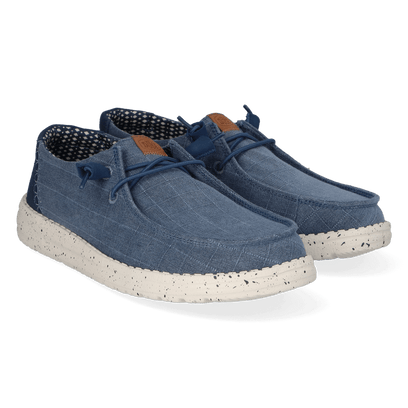 Wendy Chambray Grid Dames Instappers Ensign Blue