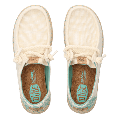 Wendy Espadrille Hibiscus Dames Instappers Egret/Multi