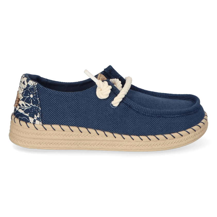 Wendy Espadrille Hibiscus Dames Instappers Ensign Blue/Multi