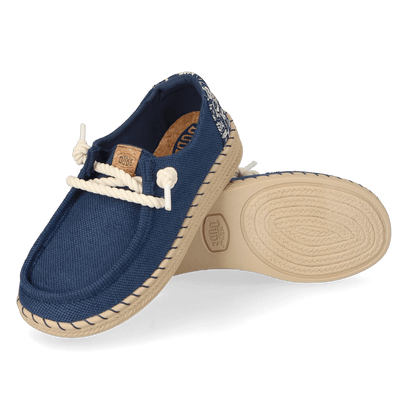 Wendy Espadrille Hibiscus Dames Instappers Ensign Blue/Multi