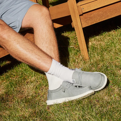 Wally Canvas Heren Instappers Light Grey