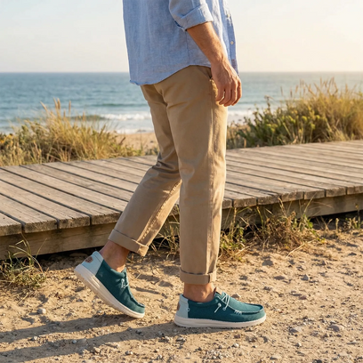 Wally Braided Heren Instappers Deep Green/Harbor Grey