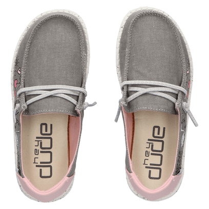 Wendy Youth Meisjes Instappers Doodle Grey