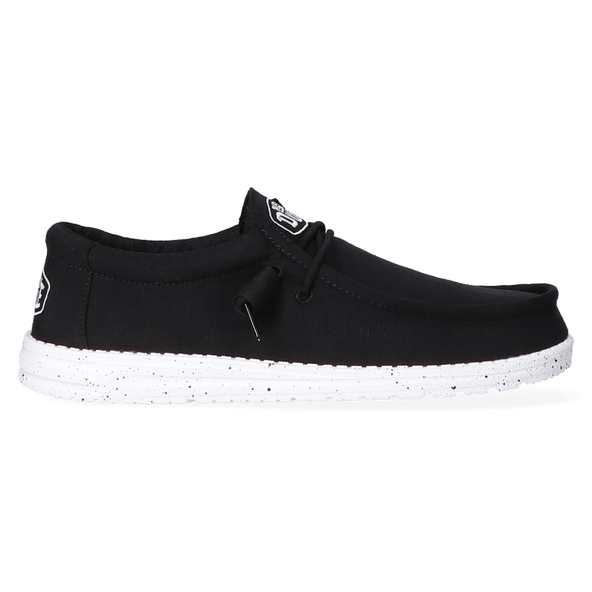Wally Slub Canvas Heren Instappers Black Wally Slub Canvas Heren Instappers Black