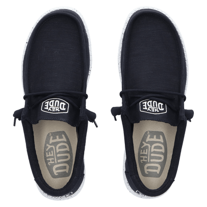 Wally Slub Canvas Heren Instappers Navy
