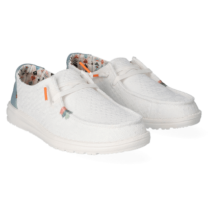 Wendy Boho Dames Instappers White Crochet