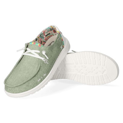 Wendy Boho Dames Instappers Olive