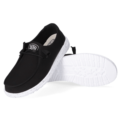 Wendy Slub Dames Instappers Black