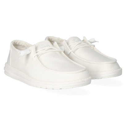 Wendy Slub Dames Instappers White