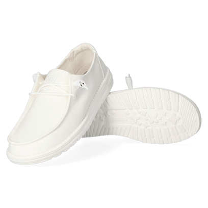 Wendy Slub Dames Instappers White