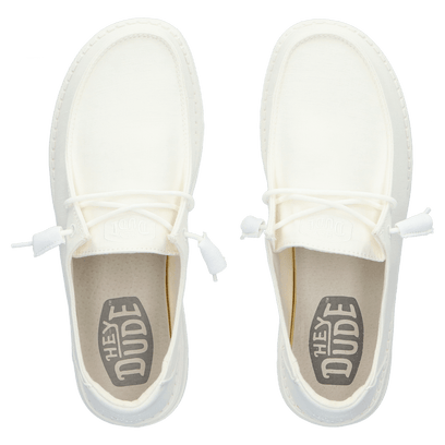 Wendy Slub Dames Instappers White