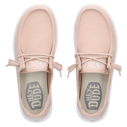 Wendy Slub Canvas Dames Instappers Tan