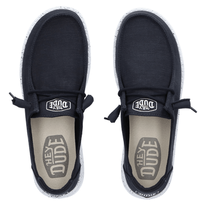 Wendy Slub Canvas Dames Instappers Navy