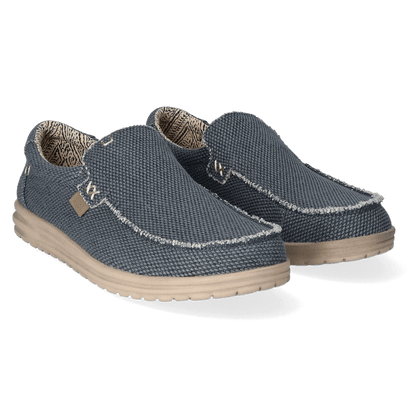 Mikka Braided Heren Instappers Deep Blue