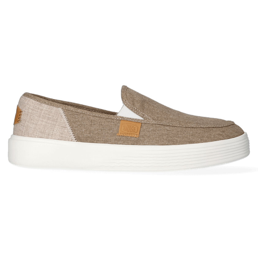 Sunapee Craft Linen Heren Instappers Olive