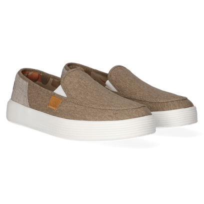 Sunapee Craft Linen Heren Instappers Olive