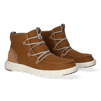 Reyes Wool Dames Boots Cognac