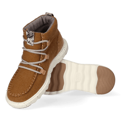 Reyes Wool Dames Boots Cognac