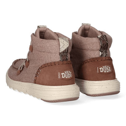 Reyes Wool Dames Boots Mauve