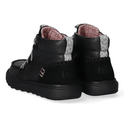 Reyes Leather Dames Boots Black/Black