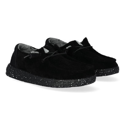 Wendy Wave Corduroy Dames Instappers Black