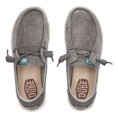 Wendy Wave Corduroy Dames Instappers Charcoal