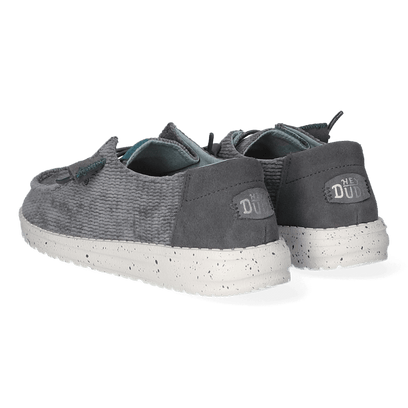 Wendy Wave Corduroy Dames Instappers Charcoal