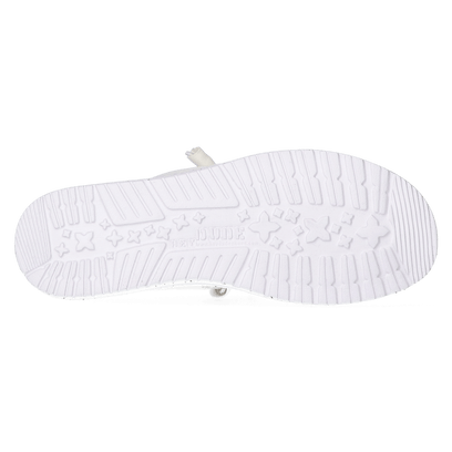 Wally Washed Canvas Heren Instapper White