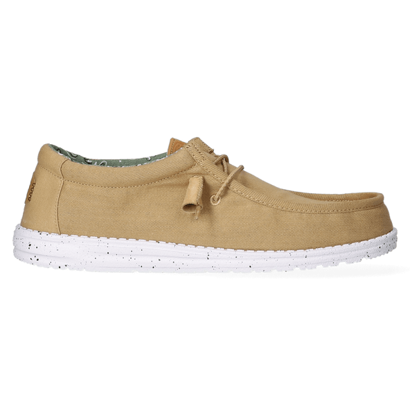 Wally Washed Canvas Heren Instapper Walnut Wally Washed Canvas Heren Instapper Walnut