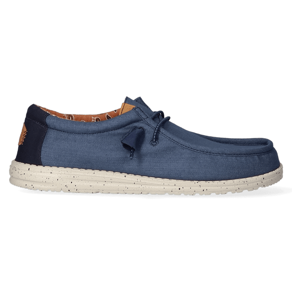 Wally Washed Canvas Heren Instapper Navy Wally Washed Canvas Heren Instapper Navy