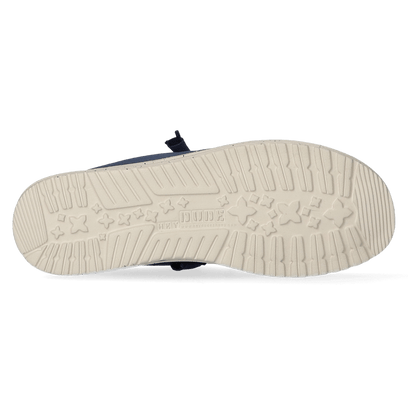 Wally Washed Canvas Heren Instapper Navy