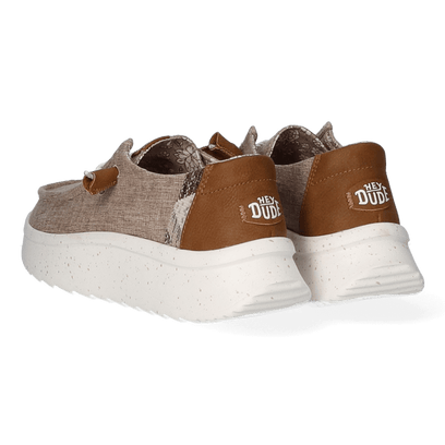 Wendy Peak Woven Dames Instappers Brown