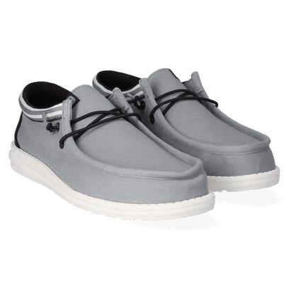Wally Letterman Heren Instappers Light Grey/White