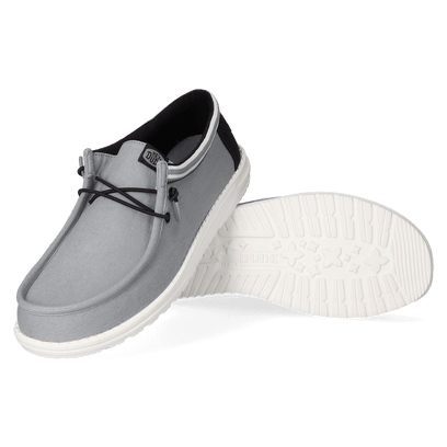 Wally Letterman Heren Instappers Light Grey/White