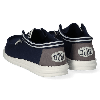 Wally Letterman Heren Instappers Navy/Grey
