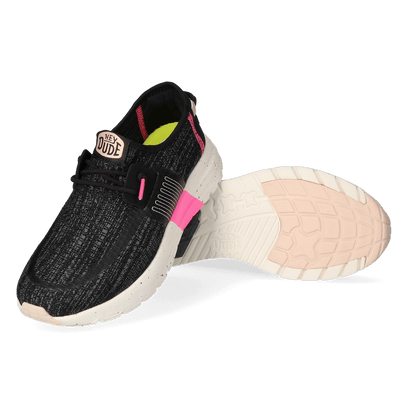 Sirocco Sport Stripe Dames Sneakers Black