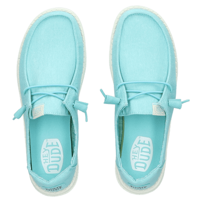 Wendy Canvas Dames Instappers Turquoise